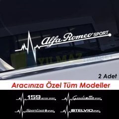 Alfa Romeo Mito Giulia 156 147 159 Kalp Atışı Ritim Oto Sticker