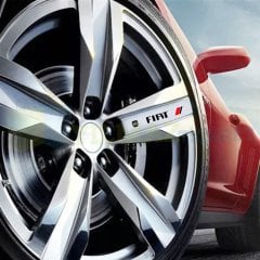 Fiat Logo Yan Ayna Kapı Kolu Jant Yapıştırma Oto Sticker 4 Adet Araba Araç Etiket Çıkartma