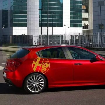 Alfa Romeo Logo Yan Ayna Depo Kapağı Tampon Oto Sticker Etiket Çıkartma 2 Adet