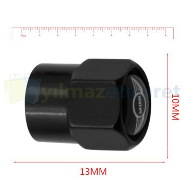 Mini Cooper Siyah Sibop Kapağı Paslanmaz Çelik 4 Adet Yüksek Kalite