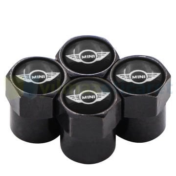 Mini Cooper Siyah Sibop Kapağı Paslanmaz Çelik 4 Adet Yüksek Kalite