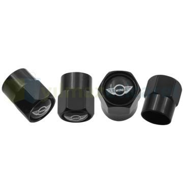 Mini Cooper Siyah Sibop Kapağı Paslanmaz Çelik 4 Adet Yüksek Kalite