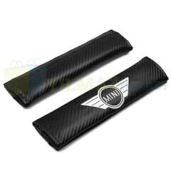 Mini Cooper Logo Emniyet Kemer Pedi Nakış Işleme 2 Adet Yüksek Kalite 23 X 6 Cm