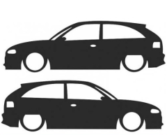 Opel Astra Basık Araç Oto Sticker (10 Renk) Süper Sürpriz Hediye