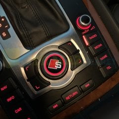 Audi S Logo Joystick Klima Teyp Düğme Damla Silikon Sticker Etiket Arma 4 Adet