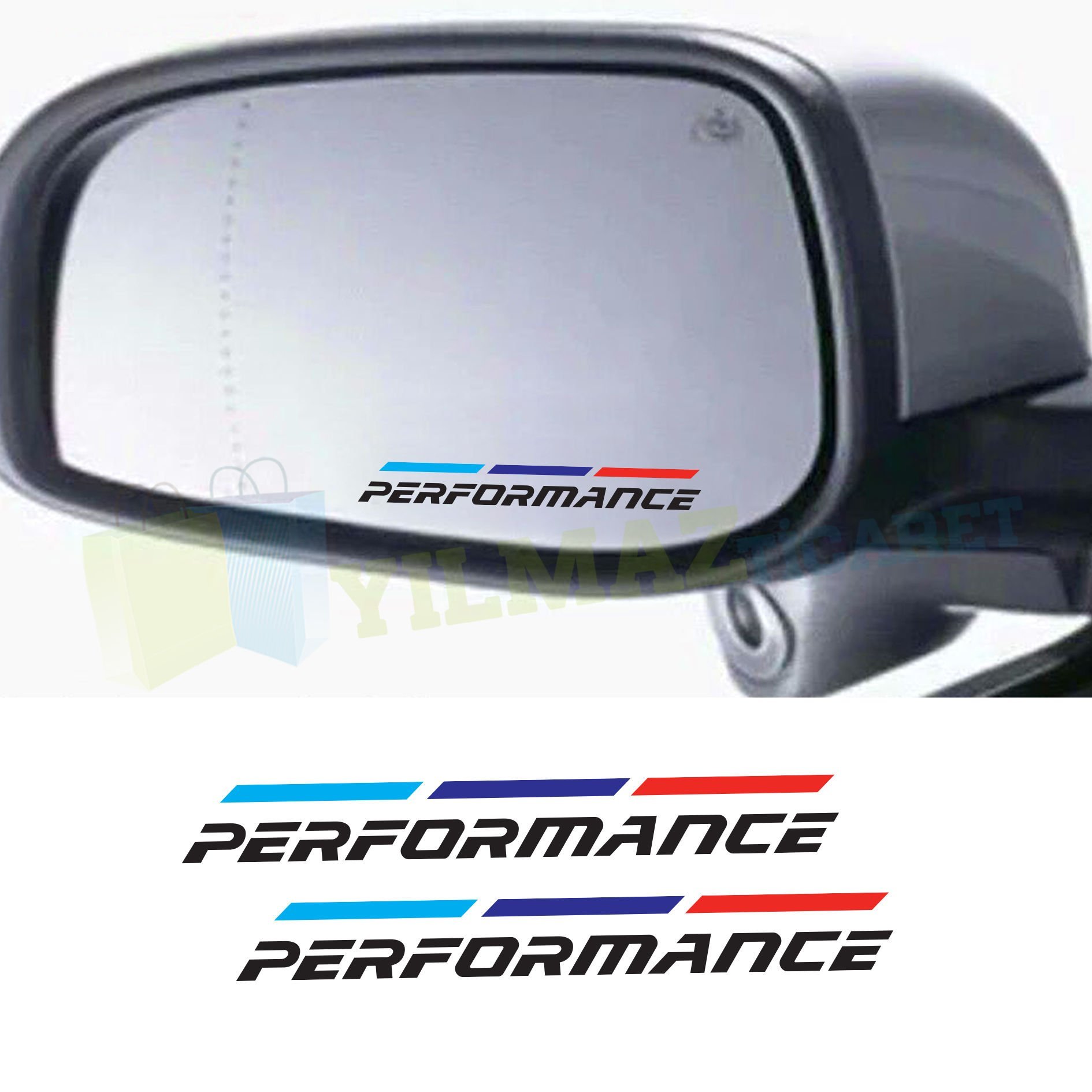 Bmw M Performance Ayna Torpido Direksiyon Oto Sticker Etiket 2 Ad