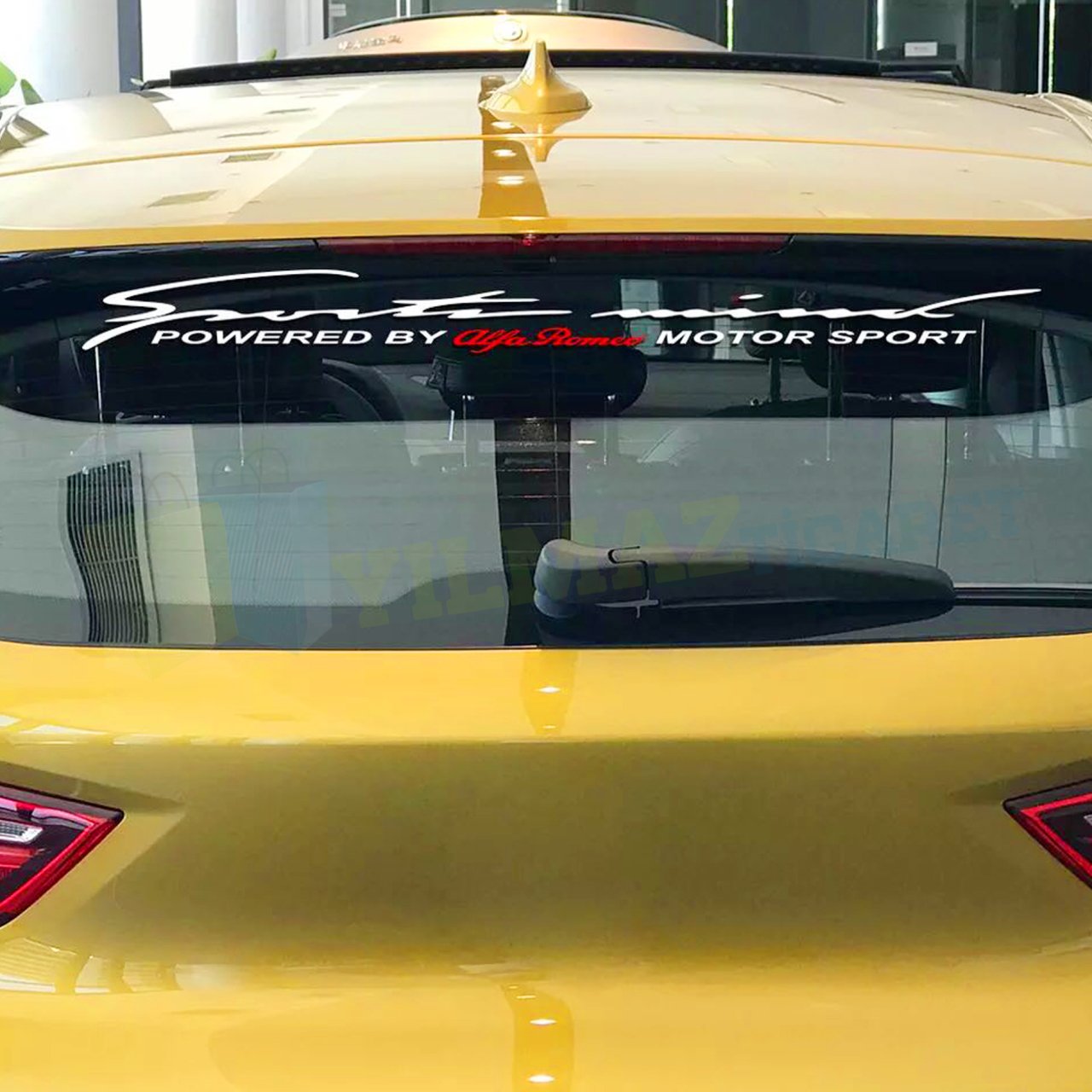 Alfa Romeo Logo Sport Mind Arka Cam Oto Sticker Yapıştırma Etiket