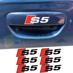 Audi S3 S4 S5 S6 S7 Kapı Kolu Jant Oto Sticker Yapıştırma Etiket 6 Adet