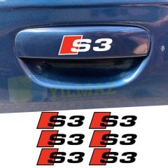 Audi S3 S4 S5 S6 S7 Kapı Kolu Jant Oto Sticker Yapıştırma Etiket 6 Adet