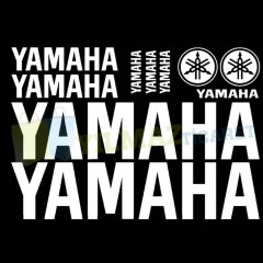 Yamaha Motosiklet Çıkartma Sticker Seti Etiket Yapıştırma 10 Parça Kaliteli Folyo