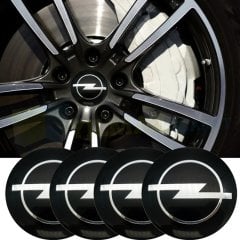 Opel Logo Jant Göbeği 56 mm Metal 3M Yapışkanlı 4 Adet