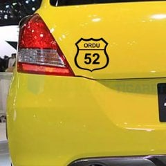 Memleket Plaka Kodu Oto Sticker Yapıştırma 1 Adet Kaliteli Folyo