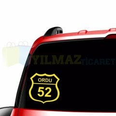 Memleket Plaka Kodu Oto Sticker Yapıştırma 1 Adet Kaliteli Folyo