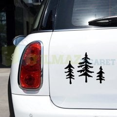 Ağaçlar Ağaç Karavan Çekme Oto Sticker Araba Etiket Yapıştırma