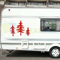 Ağaçlar Ağaç Karavan Çekme Oto Sticker Araba Etiket Yapıştırma