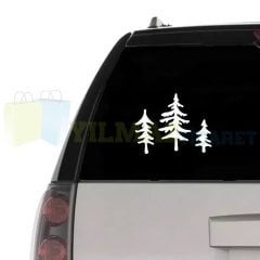 Ağaçlar Ağaç Karavan Çekme Oto Sticker Araba Etiket Yapıştırma