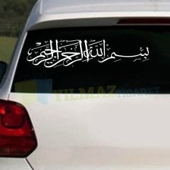 Besmele Oto Araba Sticker Duvar Sticker Etiket Kaliteli Folyo