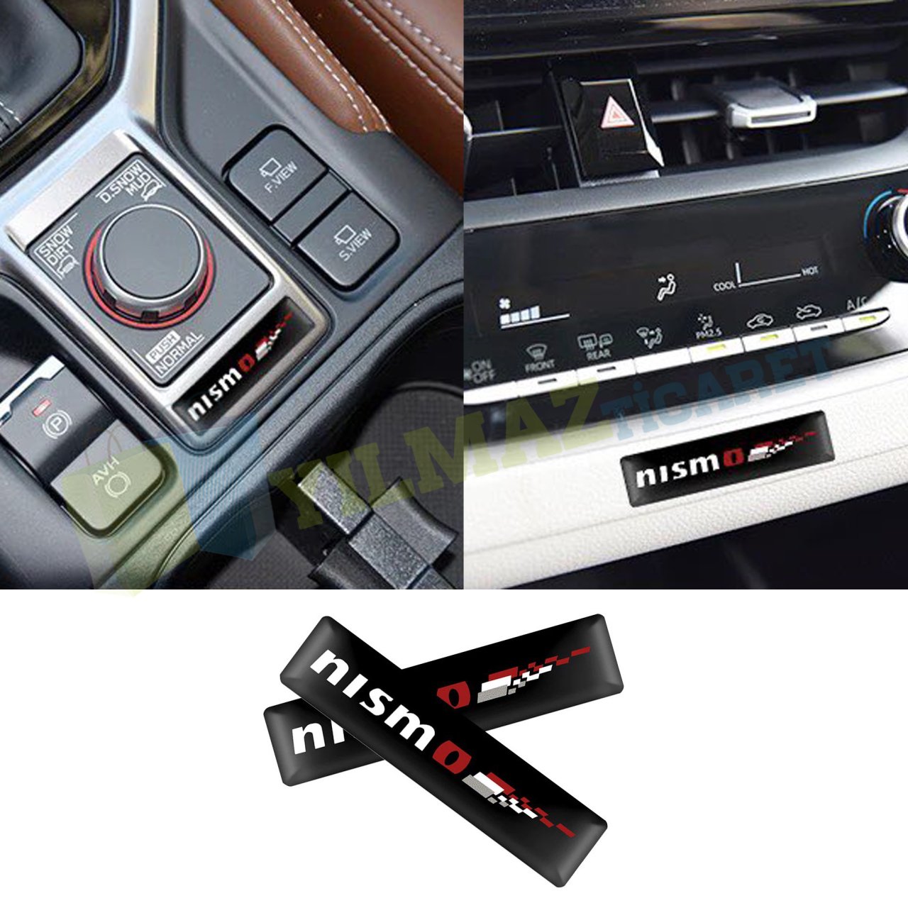 Nissan Nismo Kapı Kolu Torpido Ayna Damla Sticker Etiket 2 Adet