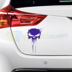 Şeytan Kurukafa Motosiklet Kask Oto Sticker Araba Yapıştırma