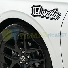 Honda Yazı Logo Oto Sticker Tampon Bagaj Kaput Yapıştırma Etiket
