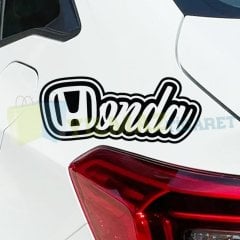 Honda Yazı Logo Oto Sticker Tampon Bagaj Kaput Yapıştırma Etiket