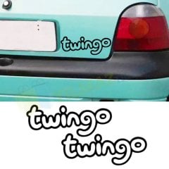 Renault Twingo Oto Sticker Bagaj Tampon Araç Yapıştırma Arma 2 Adet