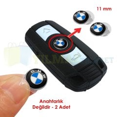 Bmw Anahtarlık Metal Alaşım Logo Amblem Arma 3M 1 Adet 11 Mm Yüksek Kalite