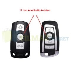 Bmw Anahtarlık Metal Alaşım Logo Amblem Arma 3M 1 Adet 11 Mm Yüksek Kalite