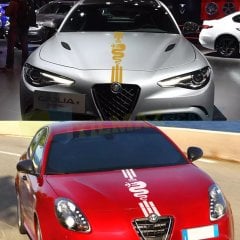 Alfa Romeo Ön Kaput Şerit Oto Sticker Etiket Giulietta 159 156
