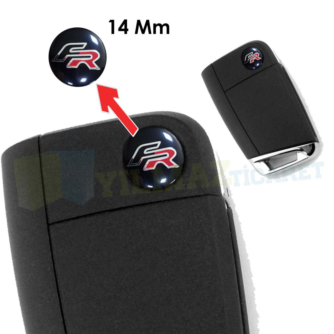 Seat Fr Metal Alaşım Logo Amblem Arma 3M 1 ADET 14 Mm (ANAHTARLIK DEĞİLDİR)