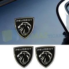 Peugeot Arma 3D Oto Damla Sticker Yapıştırma 2 Adet Yüksek Kalite