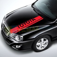 Toyota Ön Kaput Şerit Oto Sticker Araba Etiket Araç Yapıştırma