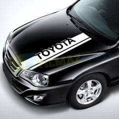 Toyota Ön Kaput Şerit Oto Sticker Araba Etiket Araç Yapıştırma