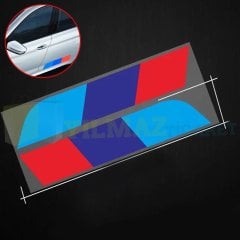 Bmw M Logo Marşpiyel Kapı Altı Tampon Bagaj Oto Sticker 2 Ad