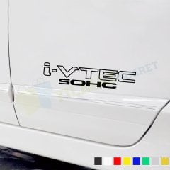 Honda Civic i-Vtec Sohc Yan Kapı Oto Sticker Yapıştırma 2 Ad