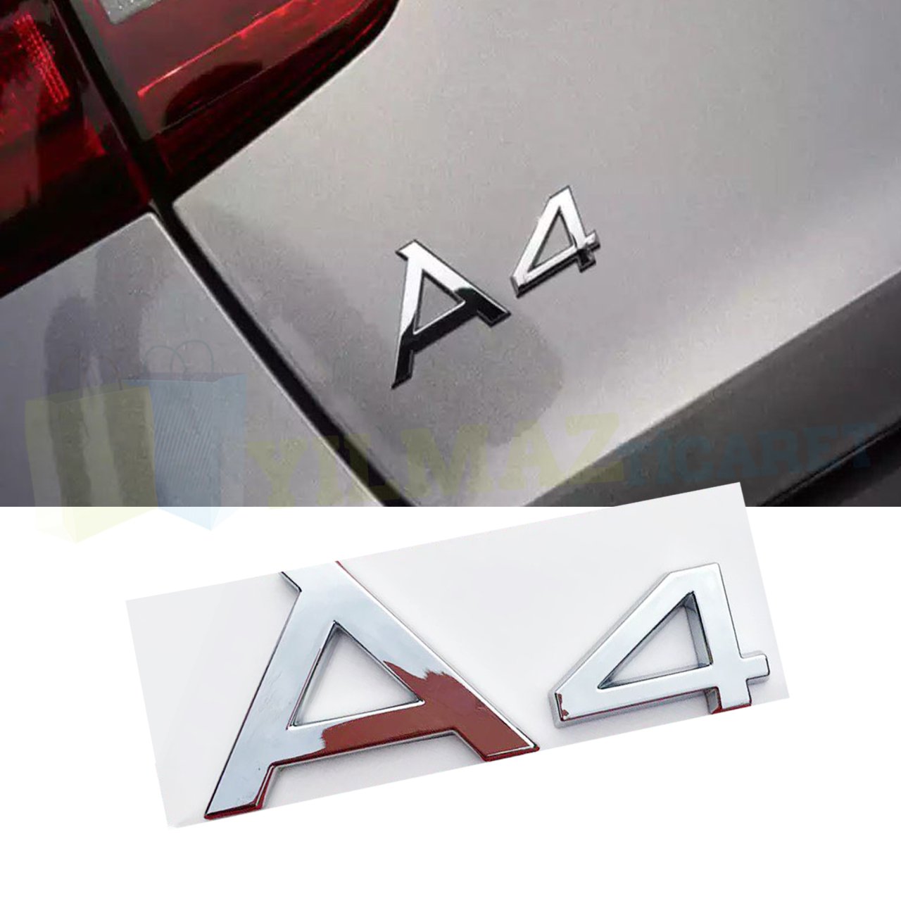 Audi A4 Yazı Bagaj Logo Amblem Arma Plastik Yüksek Kalite