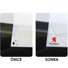 Peugeot Logo Kapı Kenar Köşe Koruyucu Çarpma Çizilme Önleyici Silikon Şeffaf Damla Etiket 1 Çift
