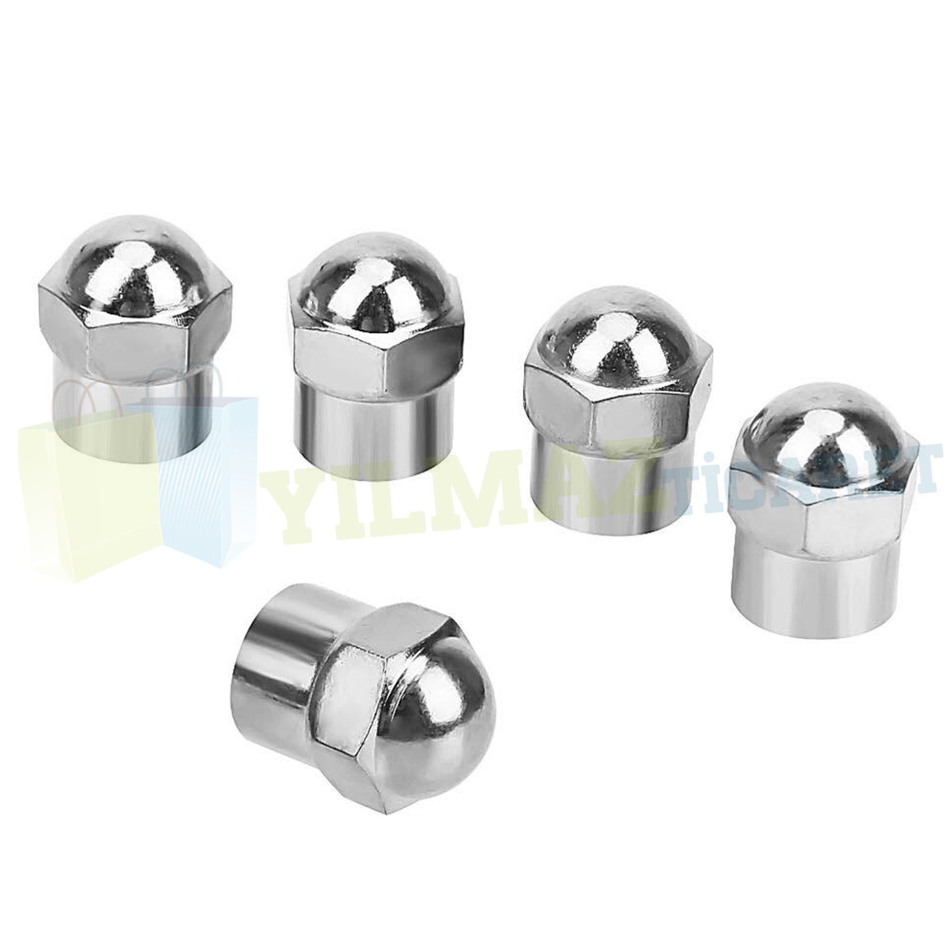 Sibop Kapağı Motosiklet Araba Bisiklet Plastik Gri Parlak 4 Adet