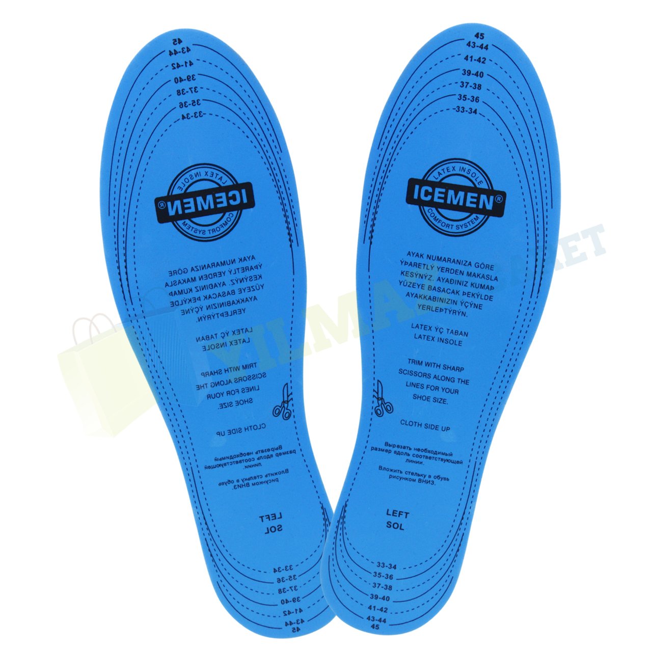 İcemen Ayak Rahatlatan Kokulu Tabanlık 1 Çift Kesilebilir 33-45