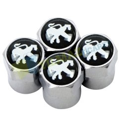 Peugeot Logo Sibop Kapağı (4 Adet) Paslanmaz Çelik Yüksek Kalite