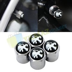 Peugeot Logo Sibop Kapağı (4 Adet) Paslanmaz Çelik Yüksek Kalite