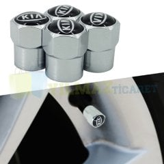 Kia Logo Sibop Kapağı 1 Takım (4 Adet) Paslanmaz Çelik