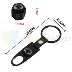 Mini Cooper Anahtarlık Sibop Kapağı Siyah Set Paslanmaz Çelik
