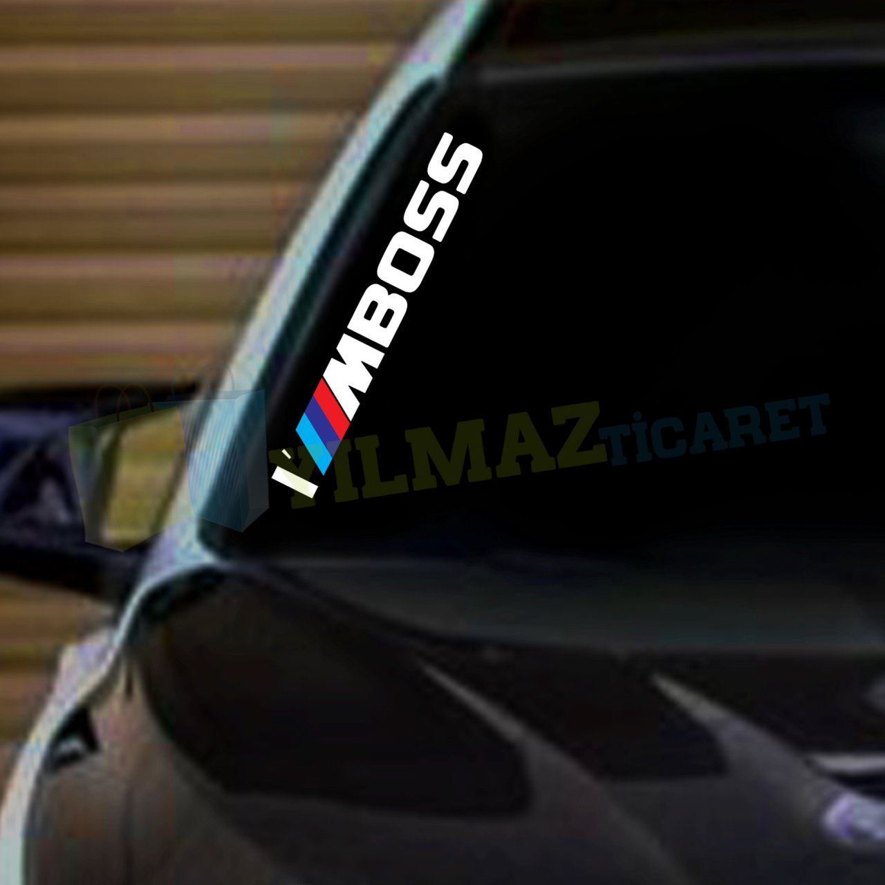 Bmw M I Am Boss Ön Cam Oto Sticker Etiket Yapıştırma 2 Ad