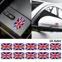 Mini Cooper Union Jk Direksiyon Jant Vites Torpido Damla Etiket Silikon Oto Sticker 10 Adet