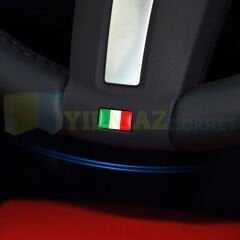 Alfa Romeo Fiat Italya Bayrağı Direksiyon Jant Vites Torpido Damla Etiket Silikon Oto Sticker