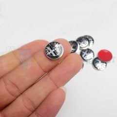 Alfa Romeo Kumanda Anahtarlık Logo Amblem Metal 3M 1 Adet 14 mm (ANAHTARLIK DEĞİLDİR)