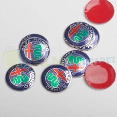 Alfa Romeo Kumanda Anahtarlık Logo Amblem Metal 3M 1 Adet 14 mm (ANAHTARLIK DEĞİLDİR)