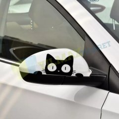 Saklanan Kedi Bagaj Ayna Oto Sticker Arma Etiket Yapıştırma