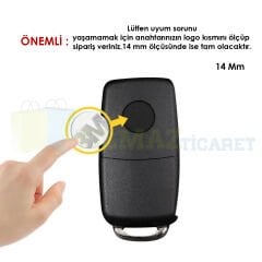 Fiat Kumanda Metal Alaşım Anahtarlık Logo Kabartmalı 3M Yüksek Kalite 14mm Anahtarlık Değildir